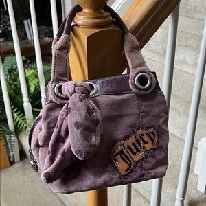 HTF Rare Juicy Couture Vintage 90’s Purple Velour mini daydreamer bag
